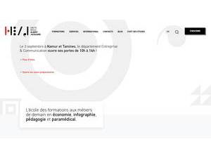 Haute École Albert Jacquard's official website homepage screenshot