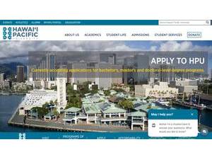 Hawaii Pacific University's official website homepage screenshot