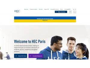 HEC Paris's official website homepage screenshot