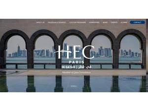 HEC Paris in Qatar's official website homepage screenshot