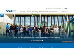 Heinrich Heine University Düsseldorf's official website homepage screenshot