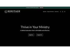 Heritage Christian University's official website homepage screenshot