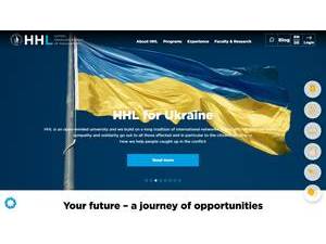 HHL Leipzig Graduate School of Management's official website homepage screenshot