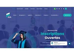 Higher Institute of Applied Engineering's official website homepage screenshot