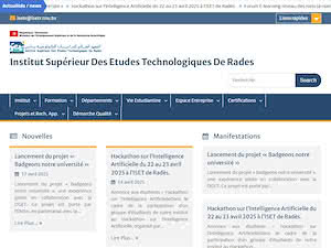 Higher Institutes of Technological Studies's official website homepage screenshot