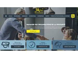 Higher School of Commerce and Development 3A's official website homepage screenshot