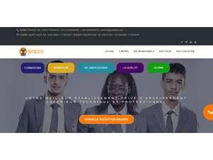 Higher School of Electricity, Building and Public Works's official website homepage screenshot