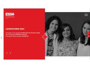 Higher School of Health of the Portuguese Red Cross's official website homepage screenshot