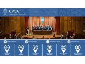 Higher University of San Andrés's official website homepage screenshot