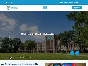 Himilo University's official website homepage screenshot