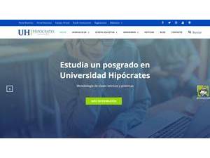 Hipócrates University's official website homepage screenshot