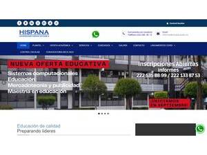 Hispanic University's official website homepage screenshot