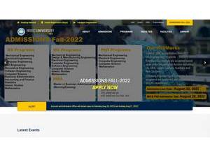 HITEC University's official website homepage screenshot