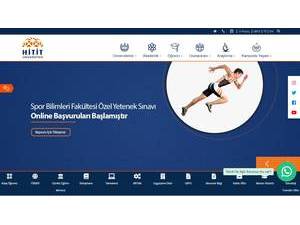 Hitit Üniversitesi's official website homepage screenshot