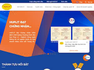 Ho Chi Minh City University of Foreign Languages and Information Technology's official website homepage screenshot