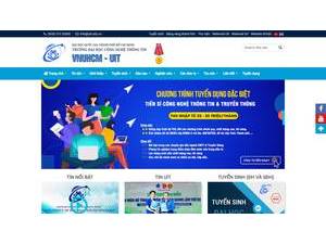 Ho Chi Minh City University of Information Technology's official website homepage screenshot