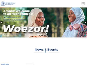 Ho Technical University's official website homepage screenshot