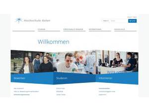 Hochschule Aalen's official website homepage screenshot
