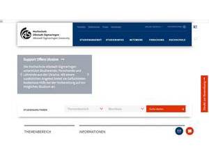 Hochschule Albstadt-Sigmaringen's official website homepage screenshot