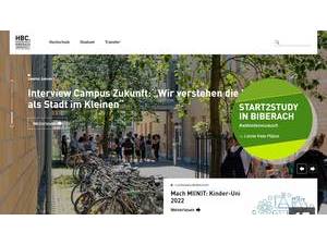 Hochschule Biberach's official website homepage screenshot