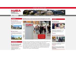 Hochschule der Bundesagentur für Arbeit's official website homepage screenshot