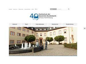 Hochschule der Deutschen Bundesbank's official website homepage screenshot