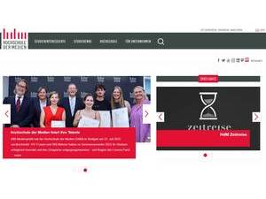 Hochschule der Medien's official website homepage screenshot