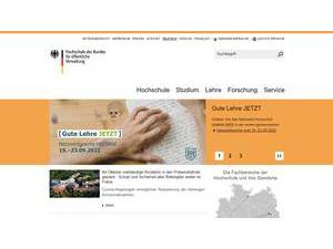 Hochschule des Bundes für öffentliche Verwaltung's official website homepage screenshot