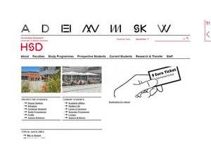 Hochschule Düsseldorf's official website homepage screenshot