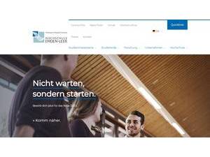 Hochschule Emden/Leer's official website homepage screenshot