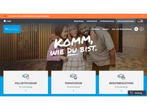 Hochschule Fresenius's official website homepage screenshot
