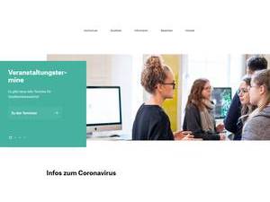 Hochschule für Gestaltung Schwäbisch Gmünd's official website homepage screenshot