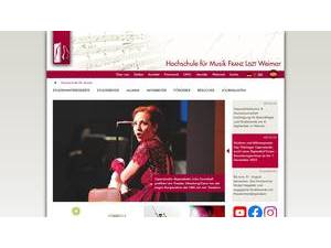 Hochschule für Musik Franz Liszt Weimar's official website homepage screenshot