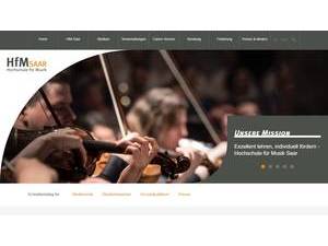 Hochschule für Musik Saar's official website homepage screenshot