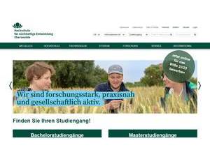 Hochschule für Nachhaltige Entwicklung Eberswalde's official website homepage screenshot