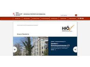 Hochschule für Öffentliche Verwaltung Bremen's official website homepage screenshot