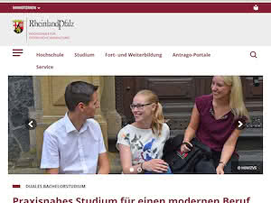 Hochschule für öffentliche Verwaltung Rheinland-Pfalz's official website homepage screenshot