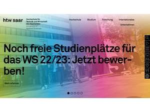 Hochschule für Technik und Wirtschaft des Saarlandes's official website homepage screenshot