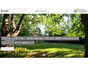 Hochschule Geisenheim's official website homepage screenshot
