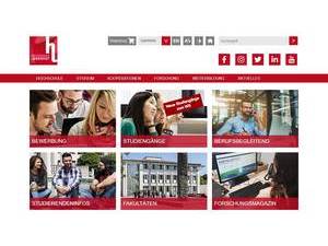 Hochschule Landshut's official website homepage screenshot