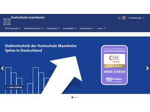 Hochschule Mannheim's official website homepage screenshot