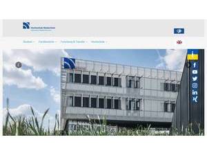 Hochschule Niederrhein's official website homepage screenshot