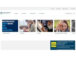 Hochschule Offenburg's official website homepage screenshot