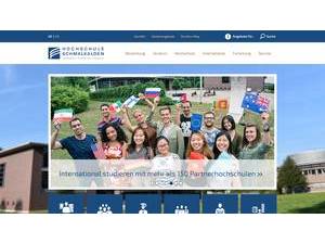 Hochschule Schmalkalden's official website homepage screenshot