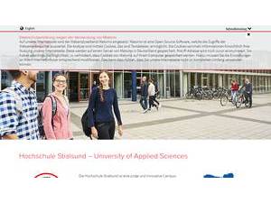 Hochschule Stralsund's official website homepage screenshot