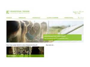 Hochschule Weihenstephan-Triesdorf's official website homepage screenshot
