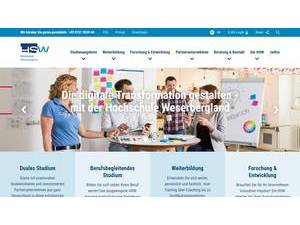 Hochschule Weserbergland's official website homepage screenshot