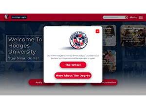 Hodges University's official website homepage screenshot