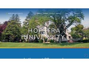 Hofstra University's official website homepage screenshot