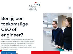 Hogere Zeevaartschool Antwerpen's official website homepage screenshot